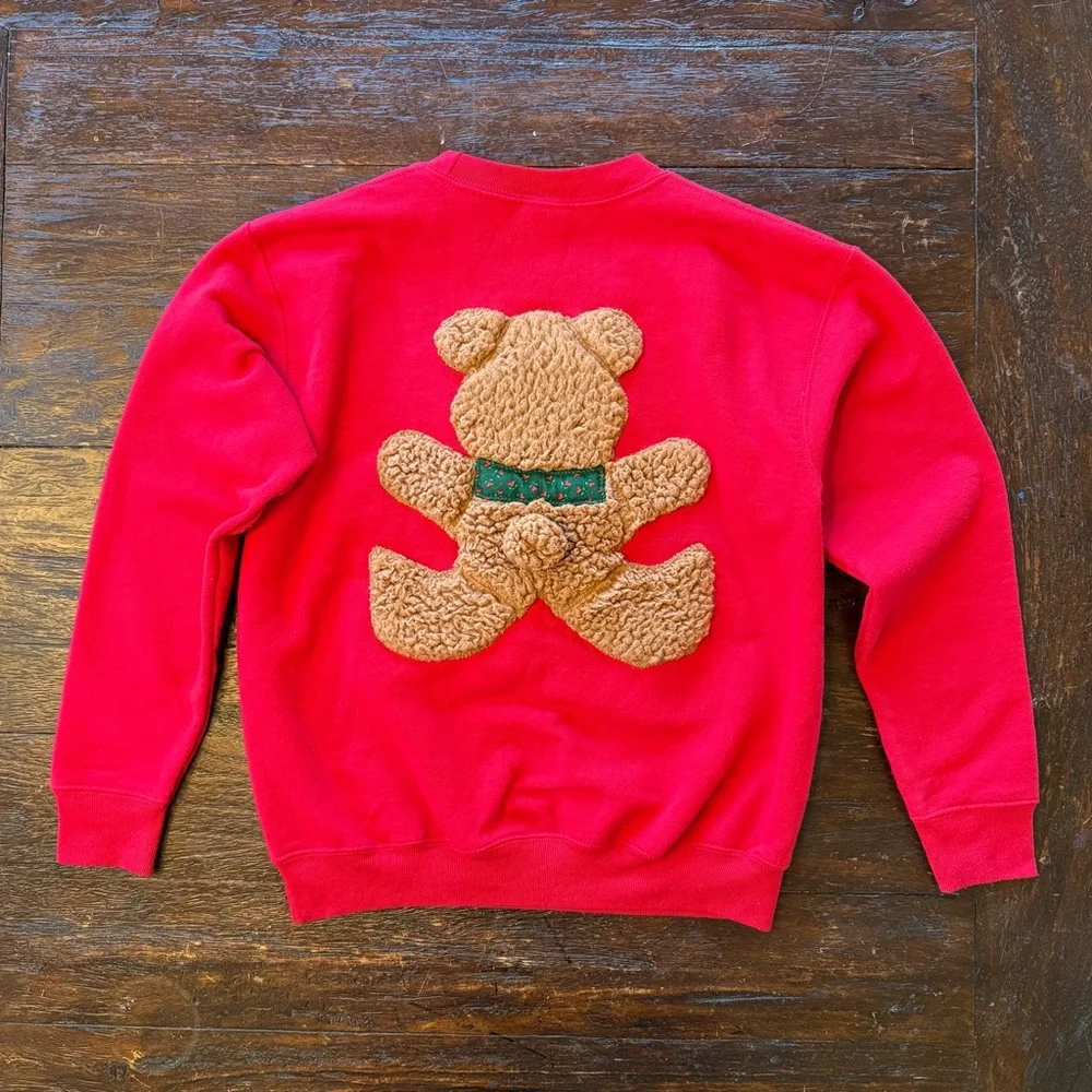 Hanes EcoSmart Kids' Crewneck Sweatshirt Red w/Appliqué YM (10-12) - Picture 3 of 16